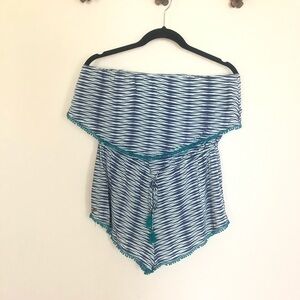 Victoria’s Secret Shorts Romper Swim Cover Blue M